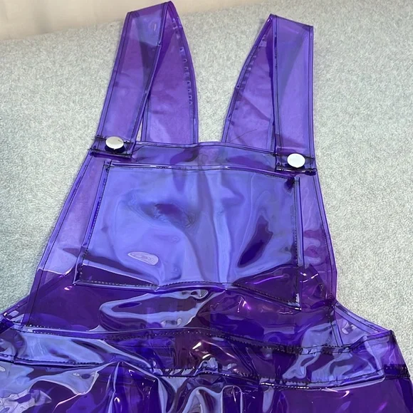 Purple Plastic PVC Dress Small Coquette Costume Cosplay Artsy Doll - Picture 3 of 9